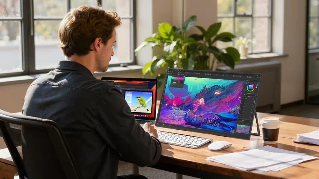 UPERFECT portable monitor product use case