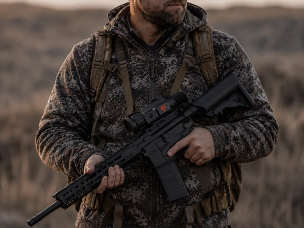 ATN ThOR 6 Mini compact thermal scope on lightweight rifle setup