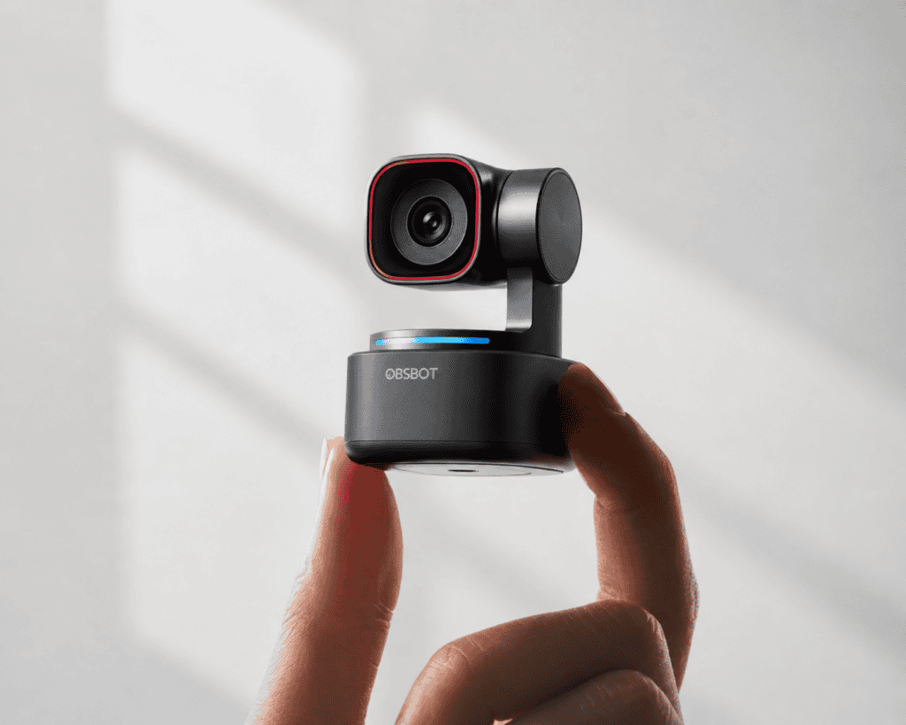 compact OBSBOT Tiny 3 webcam for creators with AI tracking and 4K video