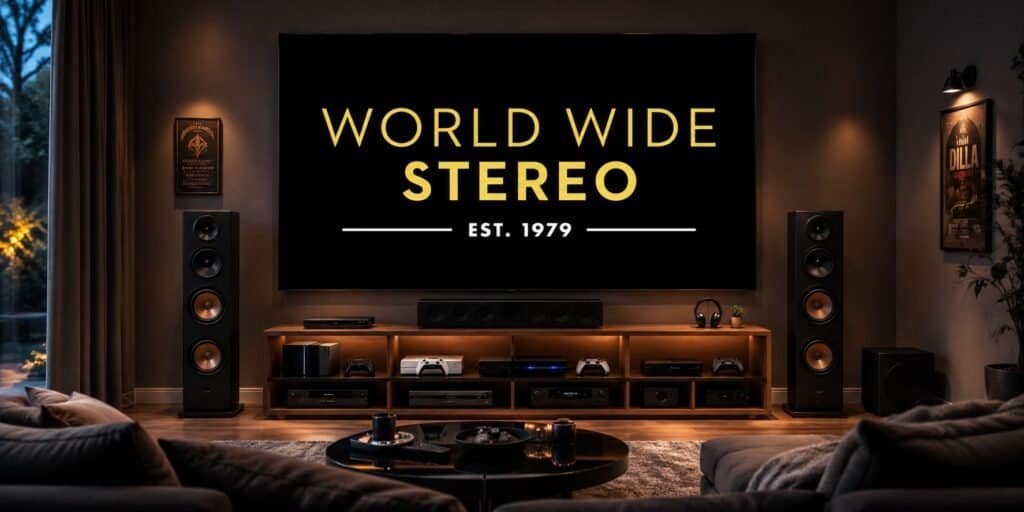 Worldwide Stereo review – flagship showroom interior in Montgomeryville Pennsylvania with home theater demo rooms
