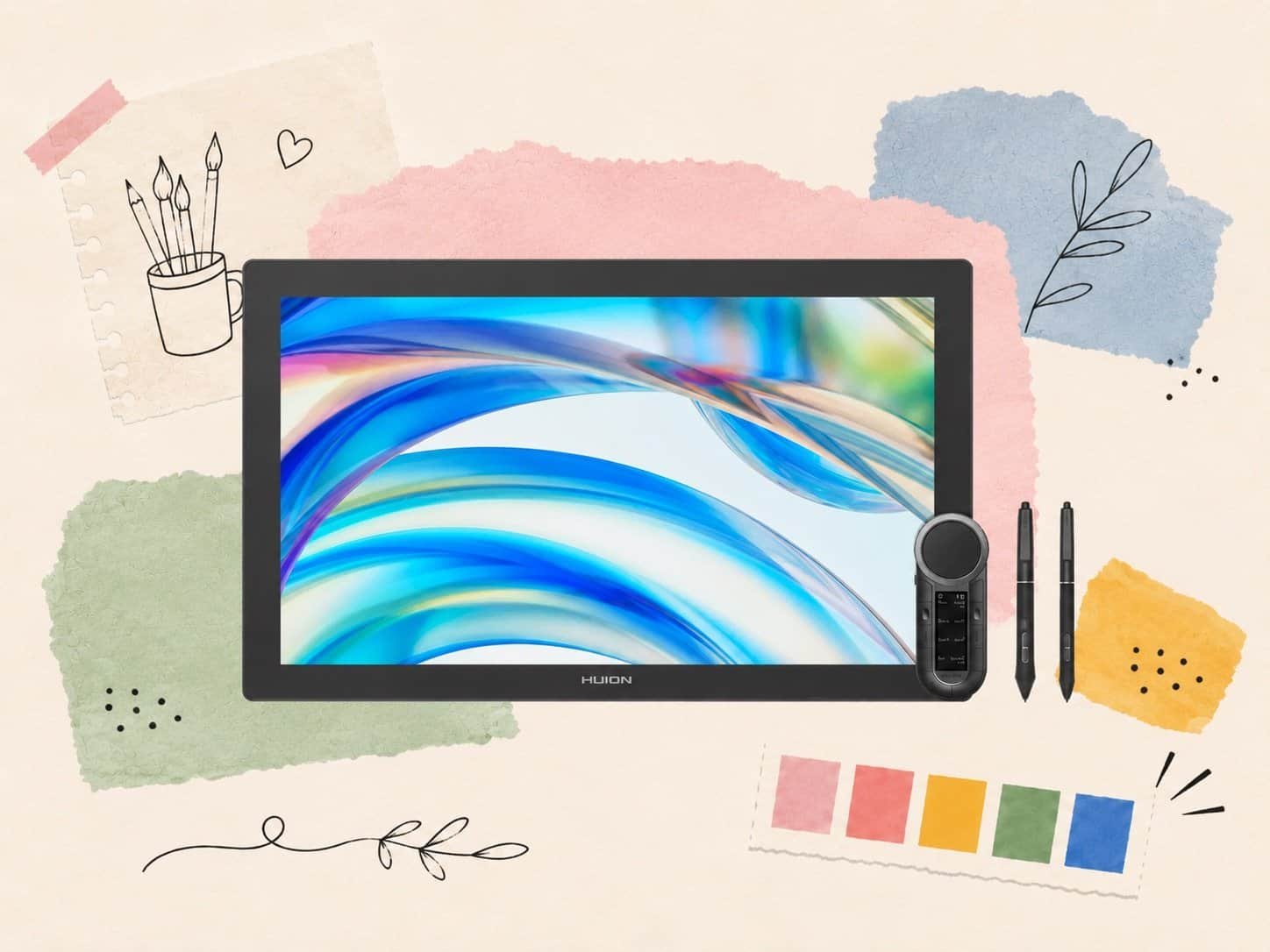 Huion review – Kamvas Pro 24 Gen 3 large pen display with Keydial mini and dual stylus