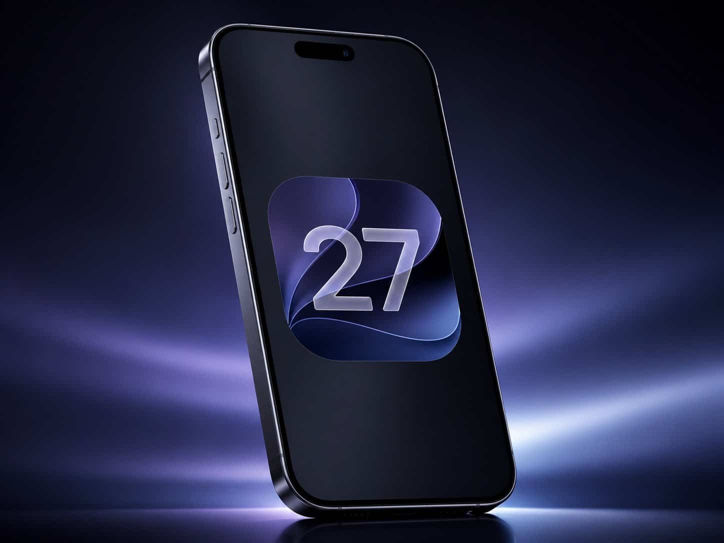 iOS 27 interface on iPhone showing new design