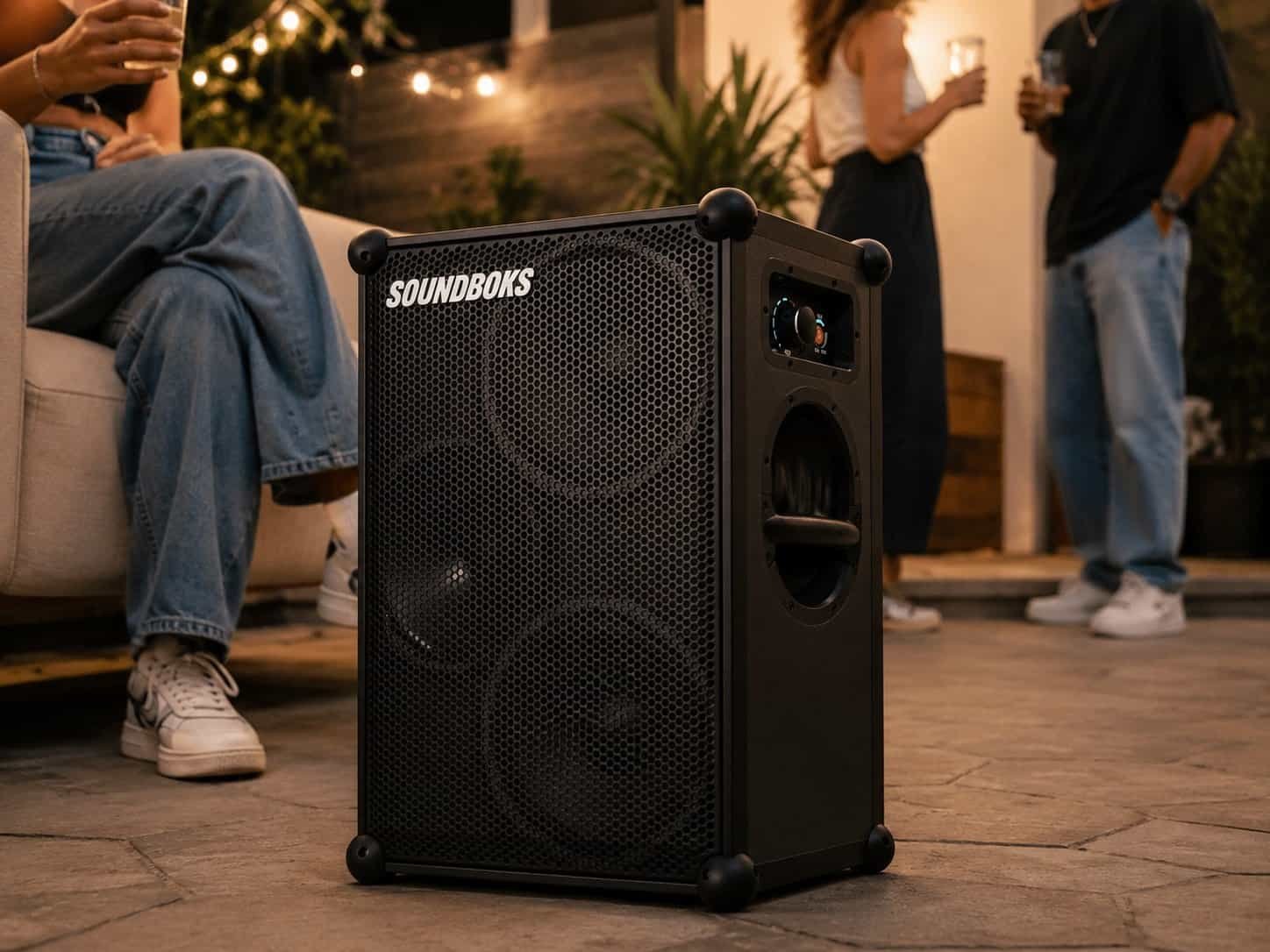 Soundboks review – Soundboks 4 powerful Bluetooth party speaker at outdoor event